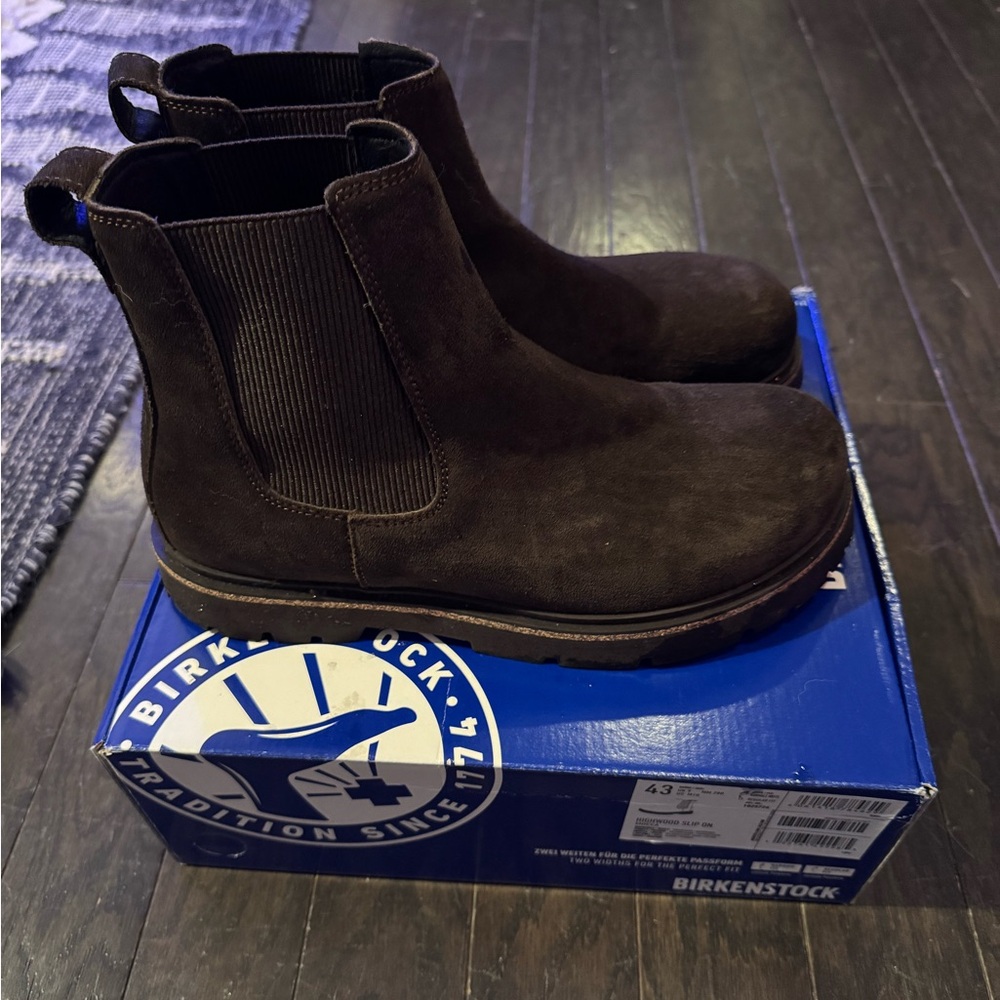 Birkenstock Highwood Slip On Men's Mocha Suede Boots